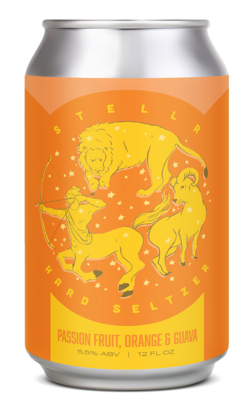 Stellr Seltzer – Fire: Passionfruit, Orange, Guava: Seltzer - Peabody Heights Brewery