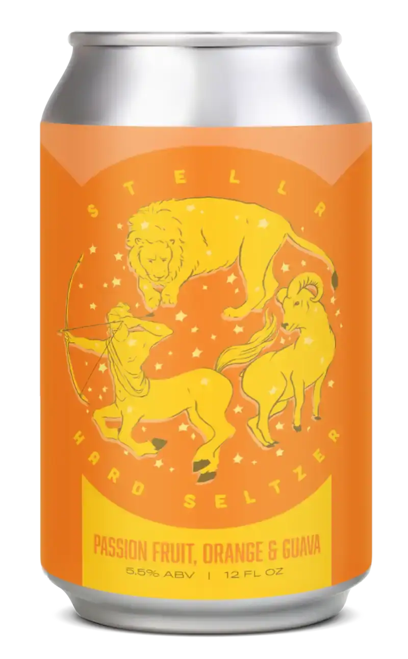 Stellr Seltzer – Fire: Passionfruit, Orange, Guava - Peabody Heights Brewery